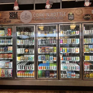  display of beer in a store