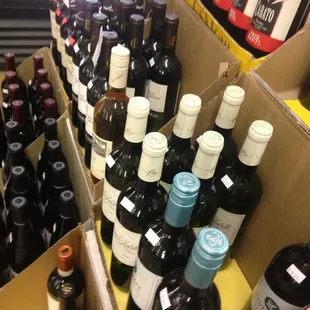  variety of wine bottles
