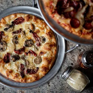 Specialty pizza at the Cork N Crust - fired on stone oven