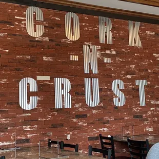 Wall in the front dining area