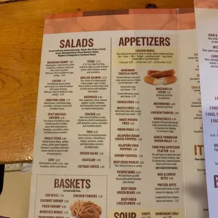 the menu