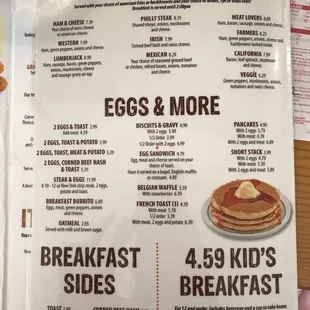 breakfast menu