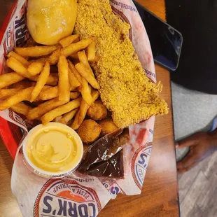 Fried pork chop platter.