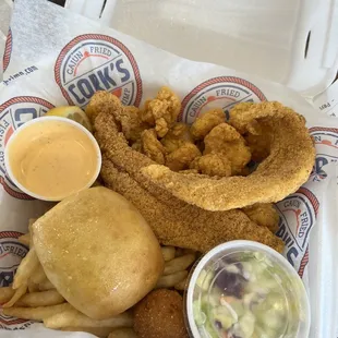 2 pc fish 10 pc shrimp platter