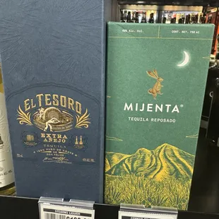 El Tesoro de Don Felipe  Extra Anejo Tequila 750mL &amp; Mijenta Tequila Anejo Gran Reserva 750ml