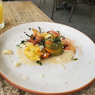 Jalapeno Cornbread Stuffed Squash Blossom