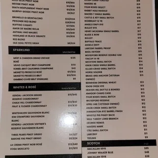 Menu have a variety of drinks. If you are going to relax and drink alcohol this is the place