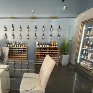a wine display