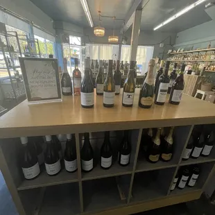Wine display that shows which region the wine is from.