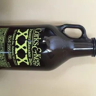 Growlers of Fresh Beer!  Best prices in town guaranteed.  $8 for 64oz of Bell's Two Hearted as an example.