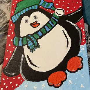 December class Winter Snow penguin