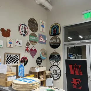 Arts displayed inside