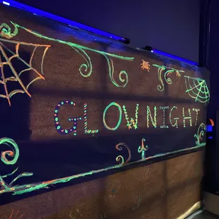Glow in the dark pumpkin painting