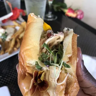 half of a beautiful as well as tasty lobster roll
