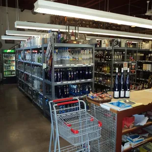 a shopping cart in the aisle