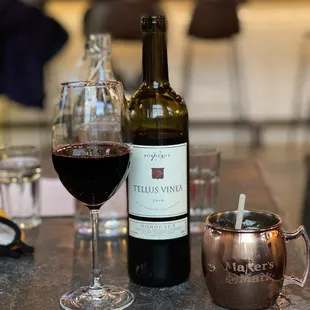 Strawberry mule and Bordeaux