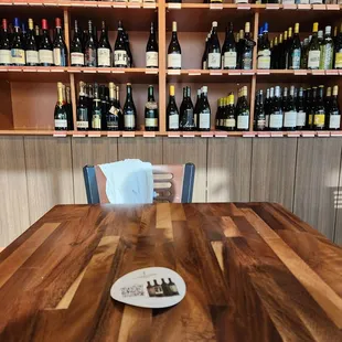 a plate on a wooden table