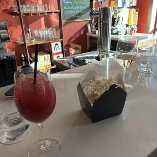 Sangria and Truffle Popcorn