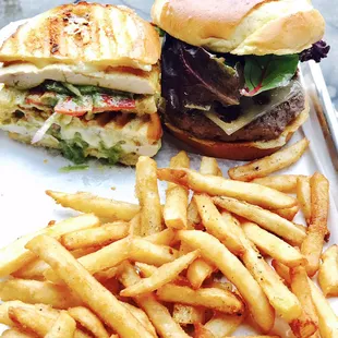 Hamburgers and paninis