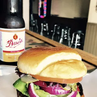 Organic veggie,avocado burger