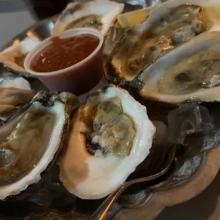 oysters on the half shell