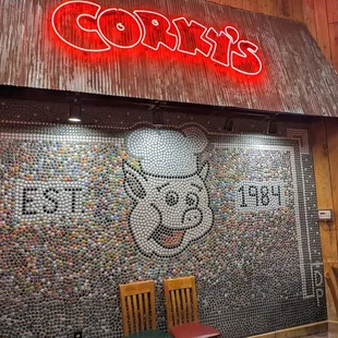 Cool bottle cap wall
