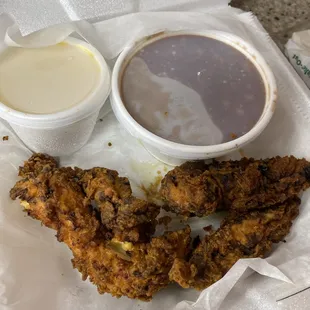 Tender was from the day before grease needs to be changed and I went back to get fresh food they was very nice and fixed it and still nasty