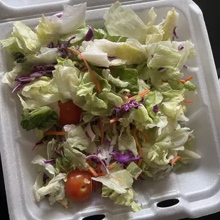 Supposedly a garden salad . It has nothing in it from the description.