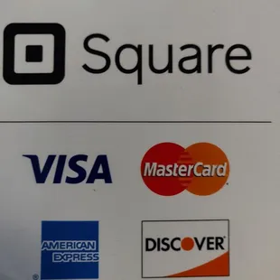 We accept credit cards