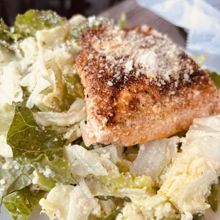Caesar Salad with salmon