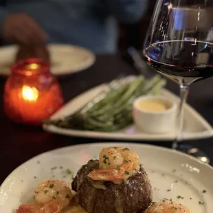 Filet mignon with jumbo shrimp