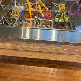 a variety of food items