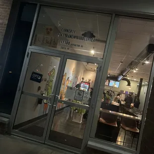 outside