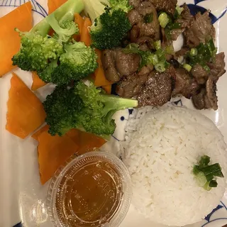 Grilled Meat with Steamed Rice