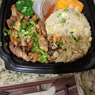 Grilled Meat with Fried Rice