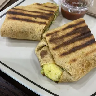 Teeny breakfast burrito