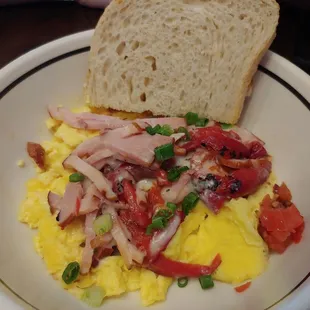 Ham and Swiss egg bowl.