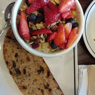 Steel cut oats. No charge for the extra berries.