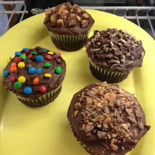 Candy topped cupcakes