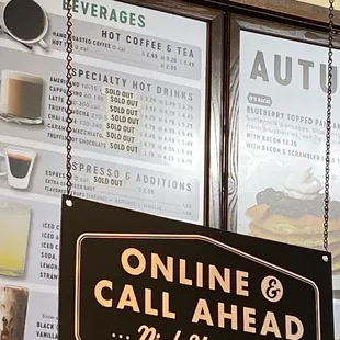 I was told that "sometimes" their expresso machine is broken so they put those sign up just in case.