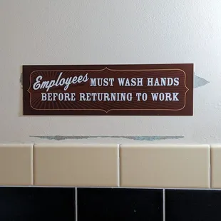 Employees must wash hands before returning to work