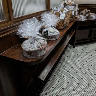 Pastries next to the line to order