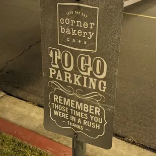 To Go parking sign. This one looks old