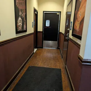 Hallway to the restrooms