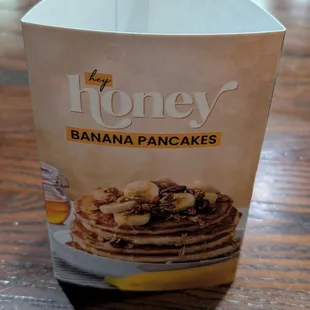 Honey Banana Pancakes on the tri-fold