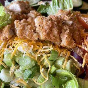 Fried chicken salad