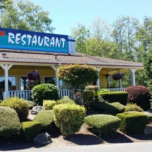 the front of the restaurant