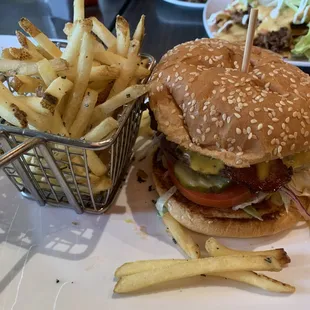 Classic burger with rosemary fries