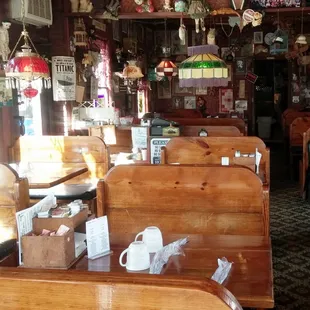Booths inside restaurant
