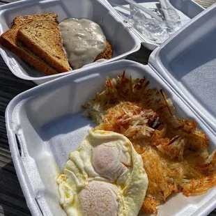 Chicken Fried Steak, two eggs, hash browns and toast for under ten bucks!